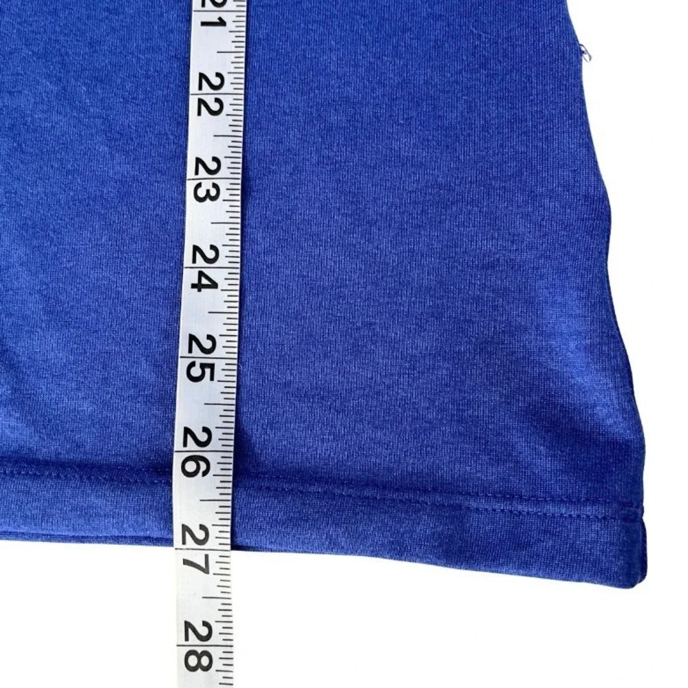 Nike Dri-FIT Mens Long Sleeve V-Neck Training Shirt Royal Blue Heather Large